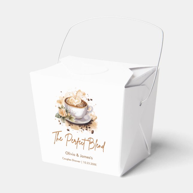 Die Dusche für Hochzeitskaffee ist perfekt. Geschenkschachtel (Vorderseite)