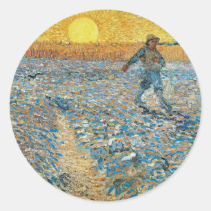 Die Dusche   Vincent van Gogh Runder Aufkleber