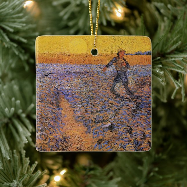 Die Dusche von Vincent van Gogh Keramikornament (Baum)