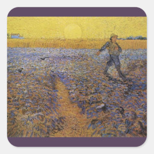 Die Dusche von Vincent Van Gogh Quadratischer Aufkleber