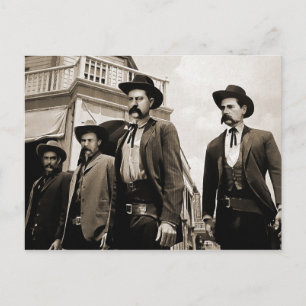 Die Earps und Doc Holliday Tombstone Postkarte