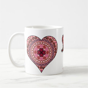 Die Ebenen der Herz-Tasse Kaffeetasse
