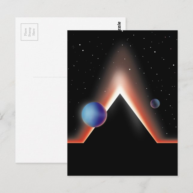 Die Ebenen der Mars Postkarte (Vorne/Hinten)
