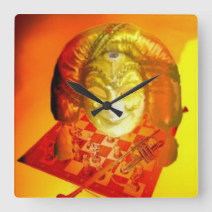 Die echte Wall-Uhr Quadratische Wanduhr