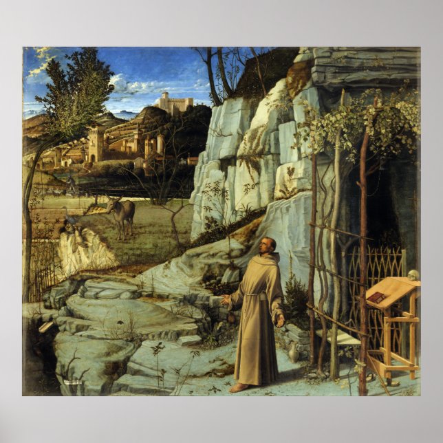 Die Ecstasy des hl. Franziskus von Giovanni Bellin Poster (Vorne)