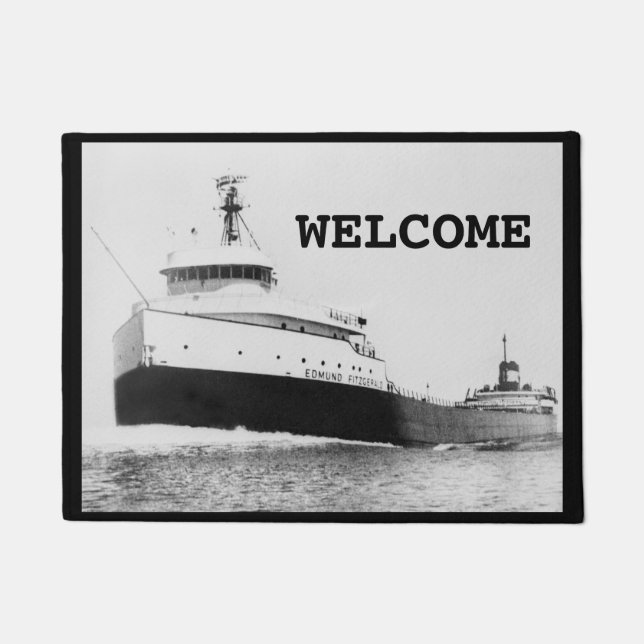 Die Edmund Fitzgerald auf dem St. Clair River Fußmatte (Vorderseite)