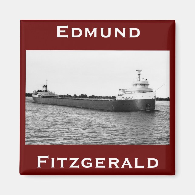 Die Edmund Fitzgerald auf dem St. Clair River Magnet (Vorne)