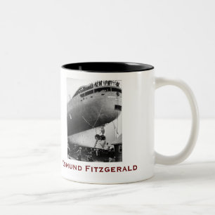 Die Edmund Fitzgerald mit Besatzungsnamen Zweifarbige Tasse