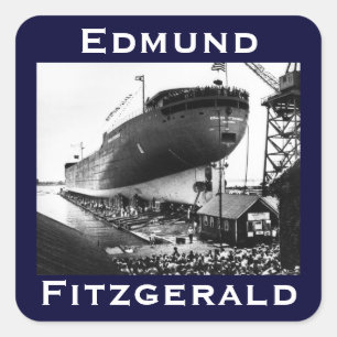 Die Edmund Fitzgerald Quadratischer Aufkleber