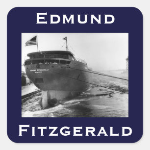 Die Edmund Fitzgerald Quadratischer Aufkleber