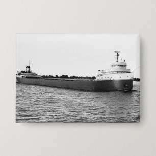 Die Edmund Fitzgerald Vintage Great Lakes Schiff Button