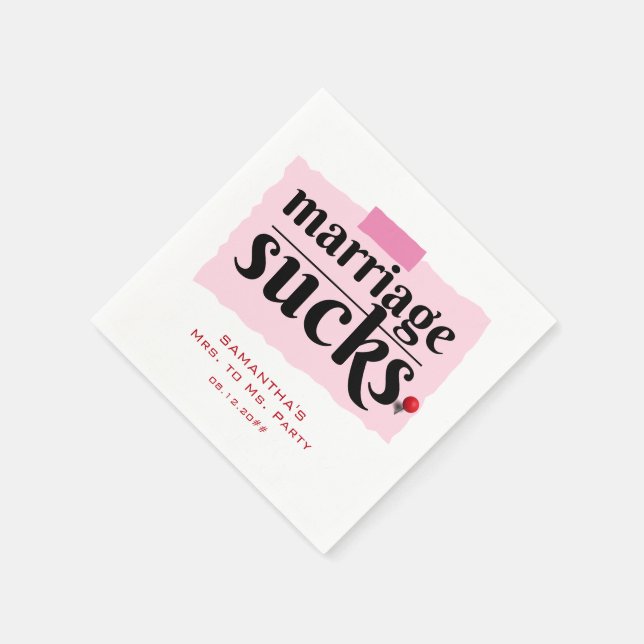 Die Ehe Sind zum Kotzen! Funny Scheidung Announcem Serviette (Ecke)