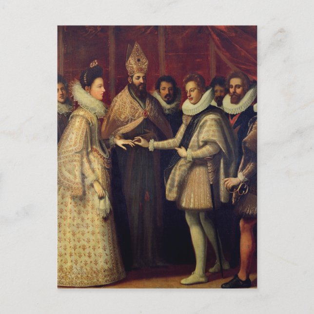 Die Ehe von Catherine de Medici Postkarte (Vorderseite)