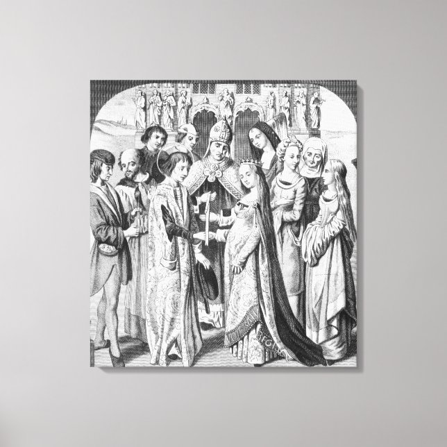 Die Ehe von Henry VI. und Margaret von Anjou Leinwanddruck (Vorderseite)