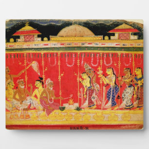 Die Ehe von Krishnas Eltern aus einer Zerstreuung Fotoplatte