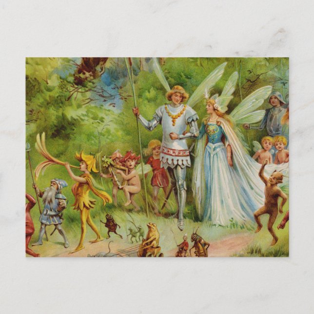Die Ehe von Thumbelina Postkarte (Vorderseite)