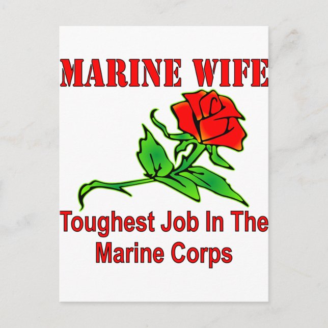 Die Ehefrau der USMC im Seeverkehr ist am härteste Postkarte (Vorderseite)