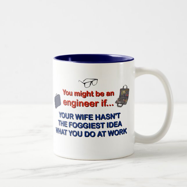 Die Ehefrau des Ingenieurs Zweifarbige Tasse (Rechts)