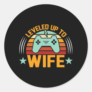 Die Ehefrau des neuen Verheirateten Gamer Funny Ga Runder Aufkleber