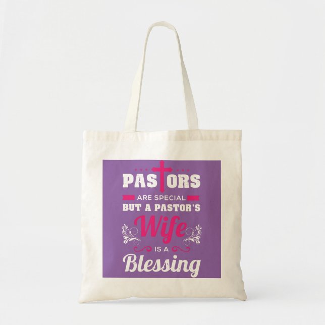 Die Ehefrau des Pastors ist ein Segen Tragetasche (Vorne)