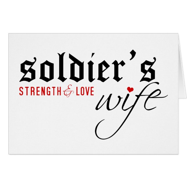 Die Ehefrau des Soldaten: Stength u. Liebe (Vorderseite (Horizontal))
