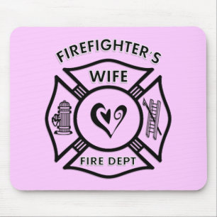 Die Ehefrau Mousepad des Feuerwehrmanns