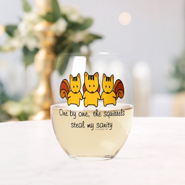 Die Eichhörnchen stehlen meinem Verstand Weinglas Ohne Stiel (Insitu (Hochzeit))
