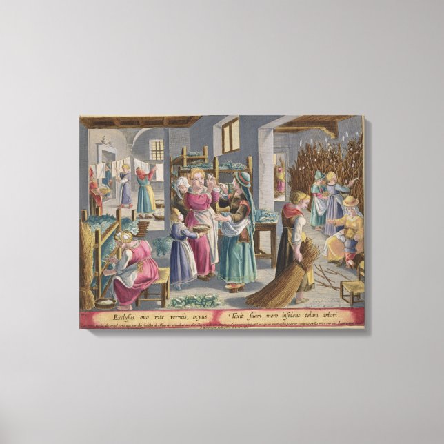 Die Eier schlucken in Würmer, sie werden durch Leinwanddruck (Vorderseite)