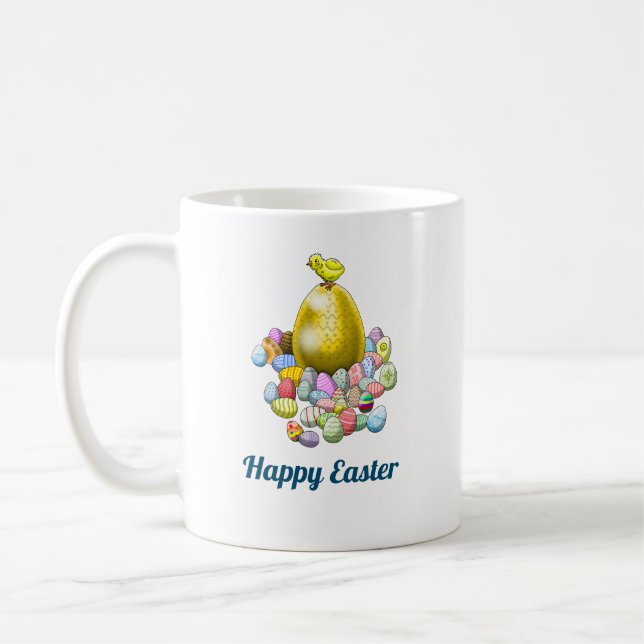 Die Eierjagd des Osterkichts Kaffeetasse (Links)