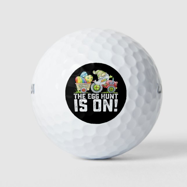Die Eierjagd ist an sonnigen Ostern. Golfball (Vorderseite)