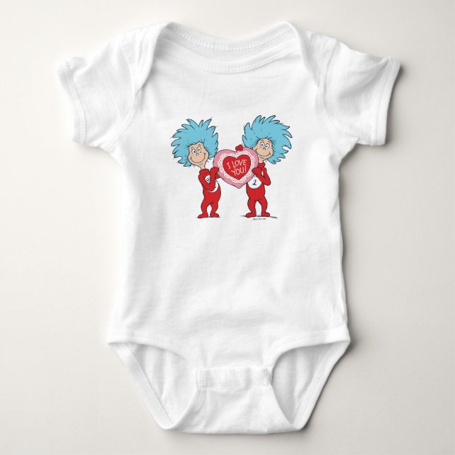 Die eine Sache zwei ich Liebe Sie Baby Strampler (Vorderseite)