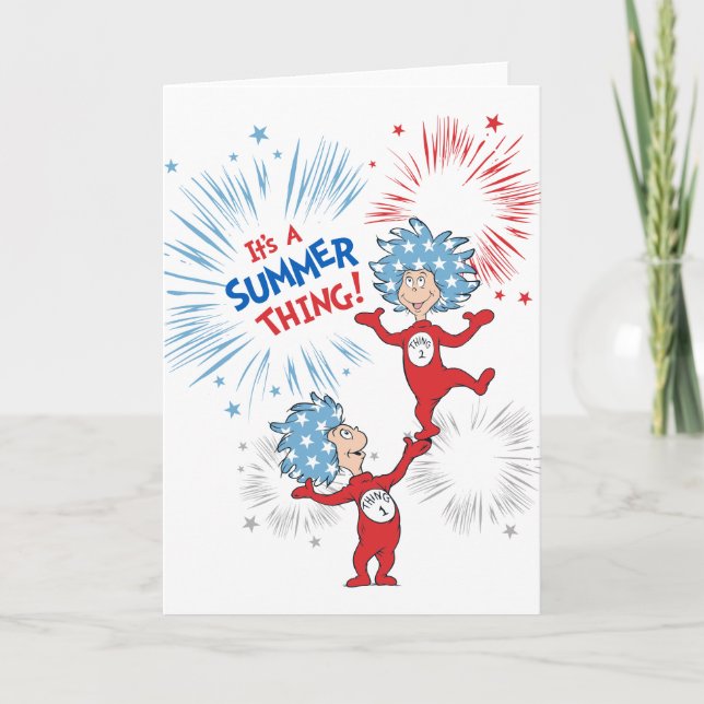 Die eine Sache zwei ist die Sommerpause Karte (Vorderseite)