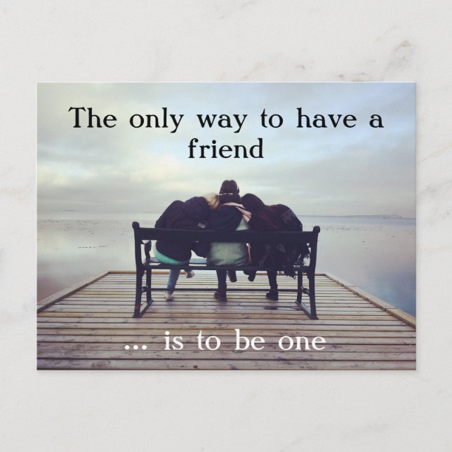 Die, einen Freund zu. Postkarte (Vorderseite)