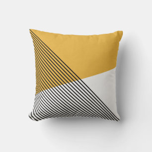 Die einfache geometrische Kunst Schwarz, Weiß und  Kissen