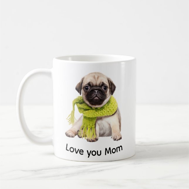 Die einfache, moderne, kundenspezifische Foto-Text Kaffeetasse (Links)