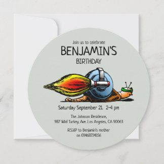 Die Einladung der Rocket-Schnecke zum Geburtstag