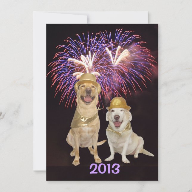 Die Einladung des Hundepersonen-neuen Jahres (Vorderseite)