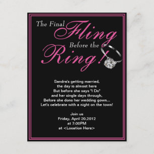 Die Einladung des Pink Final Fling Junggeselinnen-