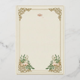 Die Einladung zu einer Zierhochzeit Blüht
