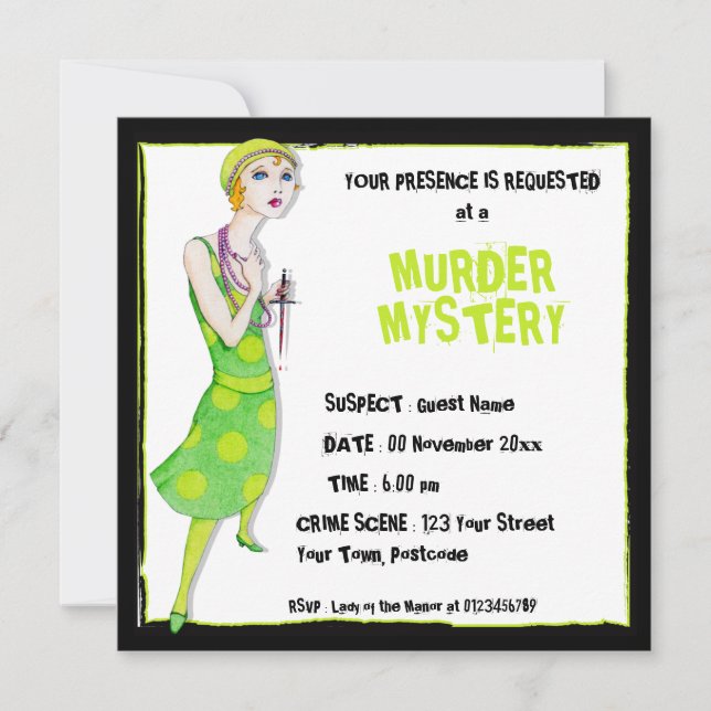 Die Einladung zum Mord an Mysterien (Vorderseite)