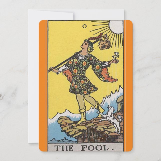Die Einladung zur dummen Tarot-Karte (Vorderseite)