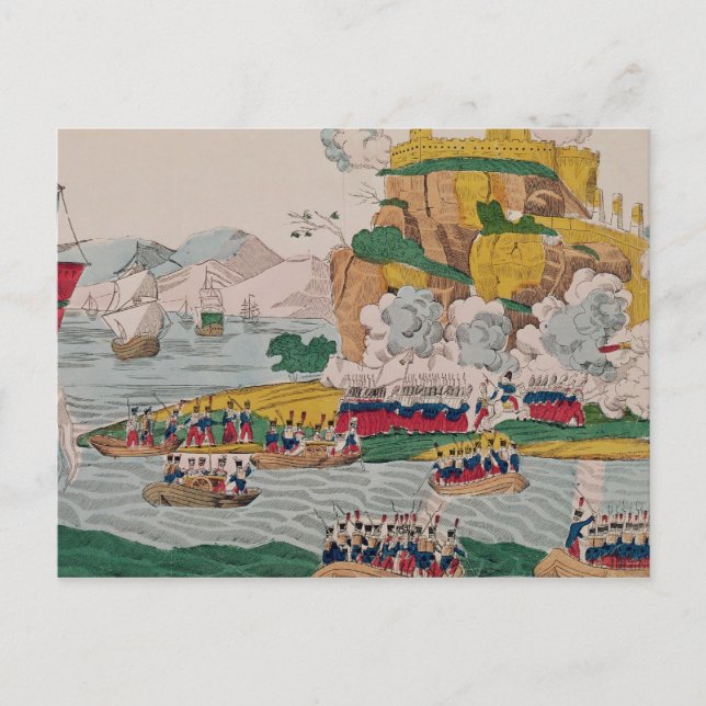 Die Einnahme Algiers durch die Franzosen Postkarte (Vorderseite)