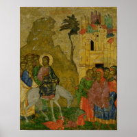 Die Einreise nach Jerusalem, russische Ikone
