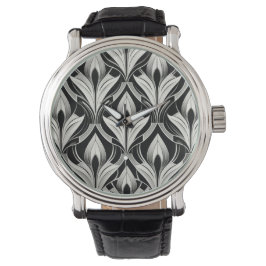 Die Einrichtung in Schwarz und Weiß Armbanduhr