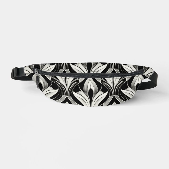 Die Einrichtung in Schwarz und Weiß Bauchtasche (Vorderseite)