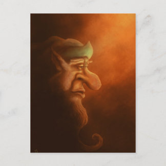 die einsame Gnome-Fantasie-Postkarte Postkarte