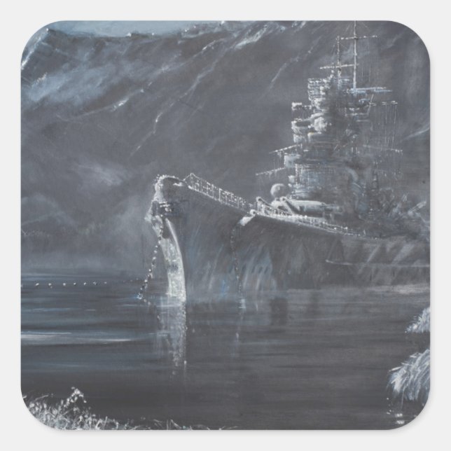 Die einsame Königin des Nordtirpitz Norwegen1944 Quadratischer Aufkleber (Vorderseite)