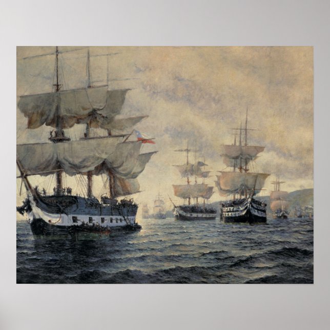 Die Einschiffung der befreienden Expedition Pe Poster (Vorne)