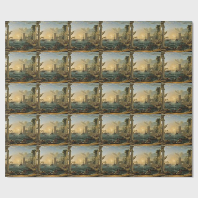Die Einschiffung der Königin von Sheba Geschenkpapier (Flach)