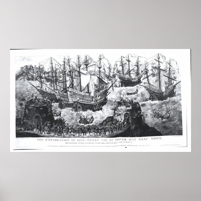 Die Einschiffung von Henry VIII in Dover Poster (Vorne)
